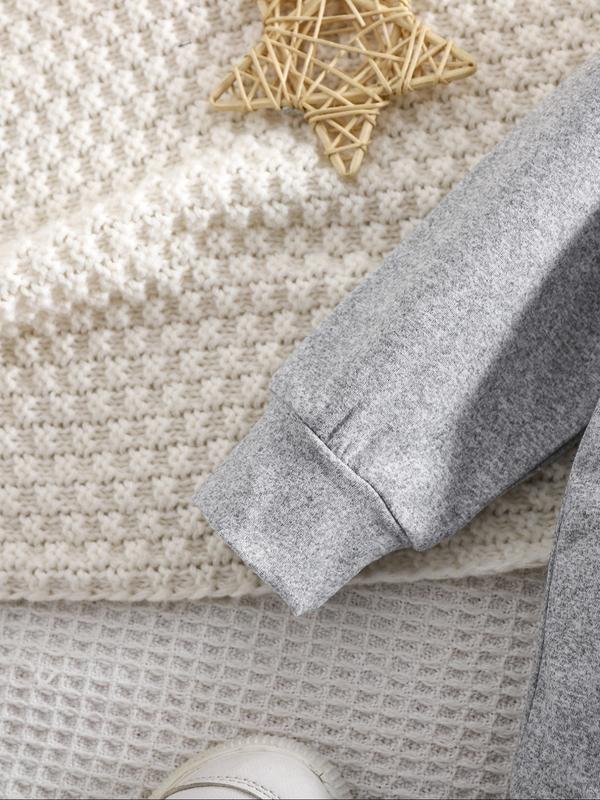 Men's Fall Winter Casual Long Sleeve Round Neck Sweatshirt & Pants Set, Mama's Boy Embroidered Design, Perfect for Daily Wear