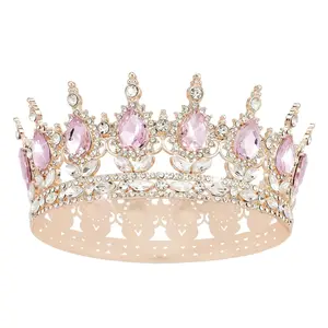 Queen Crown Rhinestone Wedding Crowns and Tiaras for Women Costume Party Hair Accessories Princess Birthday Crown Crystal Bridal Crown