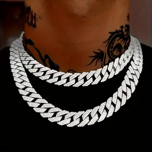 Hip Hop Cuban Link Chain Diamond Cut Design Unisex Necklace Gold Tone Silver Tone Adjustable Length Rapper Bling Jewelry Gift for Him Birthday Anniversary