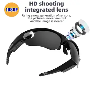 1080P Full HD Mini Camera Sunglasses, Outdoor Sports Dv Smart Glasses Camcorder, Wide Angle Dvr Eyeglass Camera