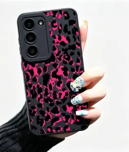 Phone Case: Purple Black Irregular Leopard Print  for Samsung Galaxy S24 Ultra S23 Plus S22+ S21 S20 FE S10 A72 A54 5G A53 A52 A52S A15 A14 A13 A12 A22 A21S A51 A33 A32 A23 5G GT2, Soft Shockproof Protective Back Cover