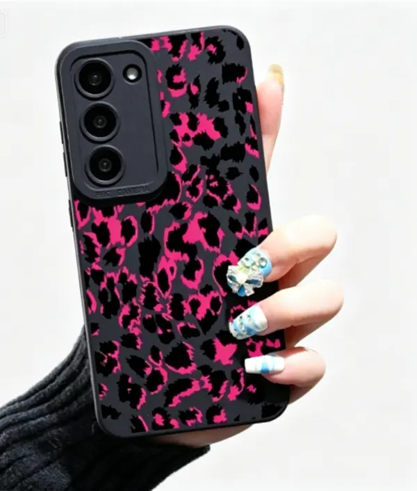 Phone Case: Purple Black Irregular Leopard Print  for Samsung Galaxy S24 Ultra S23 Plus S22+ S21 S20 FE S10 A72 A54 5G A53 A52 A52S A15 A14 A13 A12 A22 A21S A51 A33 A32 A23 5G GT2, Soft Shockproof Protective Back Cover, Accessories, Smartphone, Cellphone,