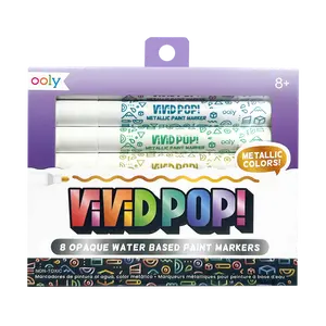 Vivid Pop! Water Based Paint Markers - Metallic - Set of 8
