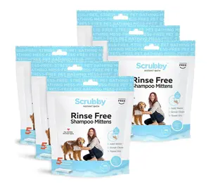 Scrubby Pet 30pc Rinse Free On-the-Go Shampoo Pet Mittens