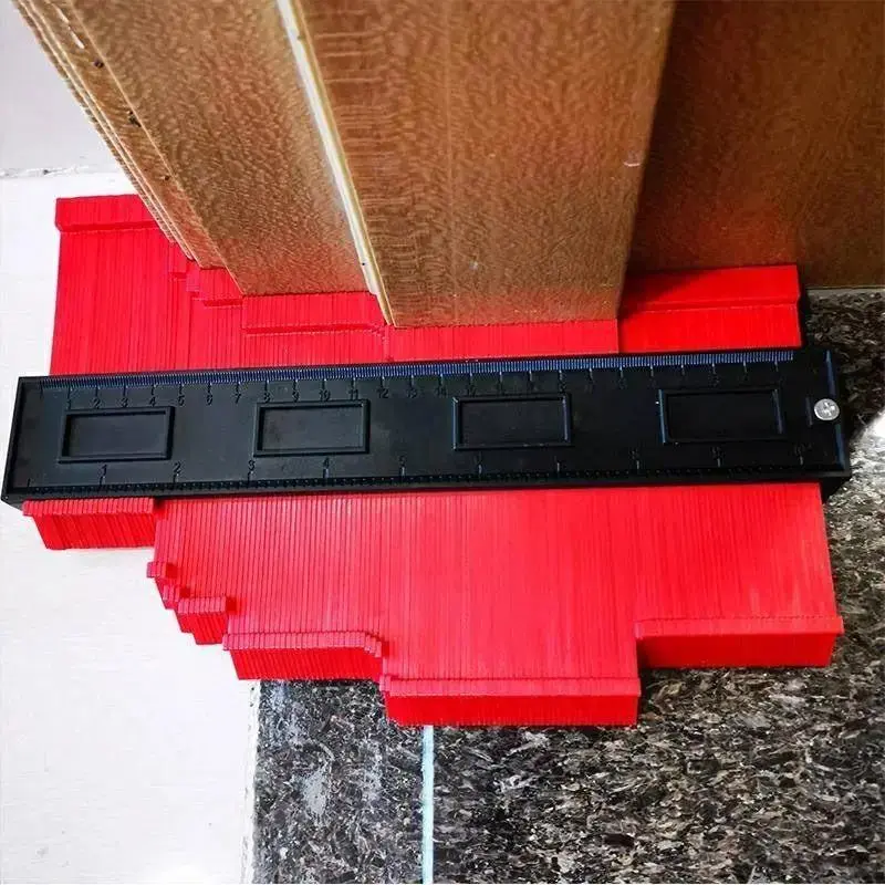 10 in Lockable Profile Gauge, Irregular Contour Copying Arc Ruler Tool for Flooring Construction, Carpenter DIY Projects, Measuring Tool for Black Friday Deals