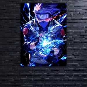 [Sale off up to 50%] [No frame, Free Ship] Kakashi Hatake Naruto Metal Wall Art: Anime UV Print Poster, Custom Japanese Decor