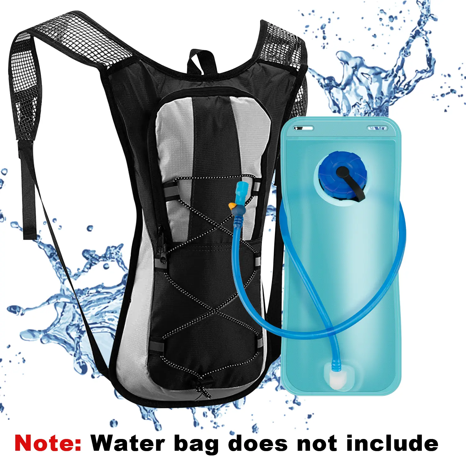 summerwins Military-Grade 2L Hydro Pack Backpack, Tactical Outdoor Gear for Hiking, Camping, Weather-Resistant Design, Adjustable Padded Shoulder Straps (Water Bladder Not Included)