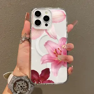 Magnetic Soft Case for iPhone11/12/13/14/15/16//17/AIR/promax,  The iris pattern MagSafe Compatible,Springtok Pattern Design Lightweight,y2k cased,AntiScratch,and Trendy Protector Screen Protector Aesthetic Resistance