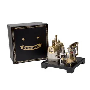 Razordon RETROL Full Metal Steam Engine Model Kit with Horizontal Boiler with Centrifugal Regulator Flyball