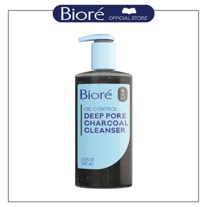 Bioré Skincare Deep Pore Oil Control Charcoal Cleanser, Facial Wash for Dirt and Makeup Removal From Oily Skin, 6.77 Ounce Springtok
