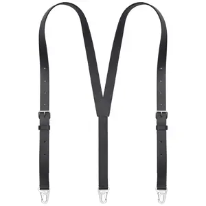 NUTUCH Genuine Leather Y Suspender for Men - Perfect Groomsmen Gift