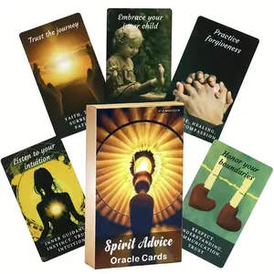 Spirit Advice Oracle Card Game, 1 Box Spirit Advice Message Card, Card Game for Party, Family, Friends, Fun Game for Party, Affirmations Card Decks