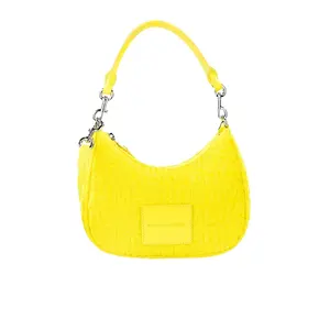 Pre-owned MARC JACOBS Polyester, Fabric Shoulder Bags Monogram Terry Fabric Golden Kiwi Hobo Shoulder Bag Women's Purse
