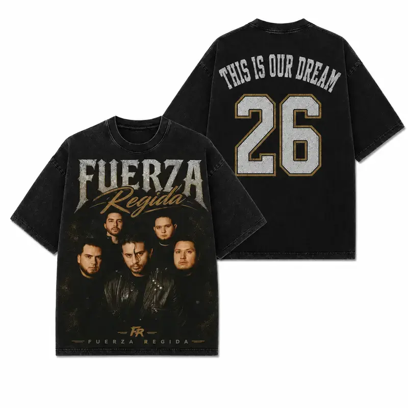 Dream 2026 Regional Music T-Shirt, Front and Back Group Portrait Graphic Tee, Vintage Concert Style Unisex Fan Apparel