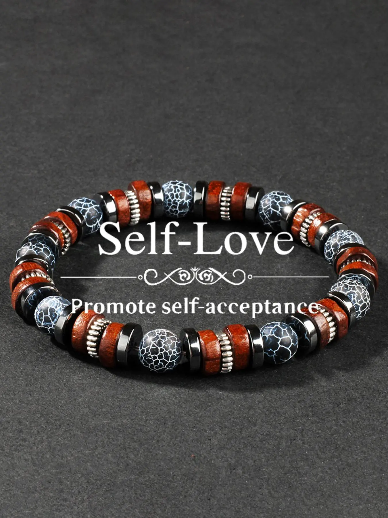 Unisex Elegant Artificial Stone Beaded Stackable Bracelet, Fashionable Jewelry for Party, Daily Clothing Decor, Trendy All-match & Exquisite Jewelry for Birthday Gift, Beaded Bracelets