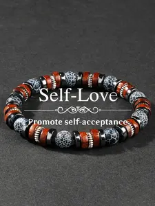 Unisex Elegant Artificial Stone Beaded Bracelet, Fashionable Jewelry for Party, Daily Clothing Decor, Trendy All-match & Exquisite Jewelry for Birthday Gift