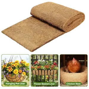 Coco Liner Roll Coconut Fiber Mat, Ideal for Hanging Baskets, Planter Window Box, Garden Decoration, Animal Pet Pad Liner