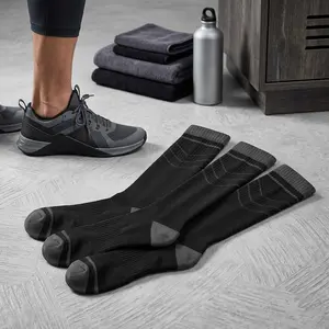 Bamboo Viscose Compression Socks for Women & Men (3 Pairs) - 15-20 mmHg Knee High Support Socks Perfect for Nurses, Travel, Pregnant, Running, Sports, Varicose Veins Relief, Breathable Comfortable Medical Grade Stockings