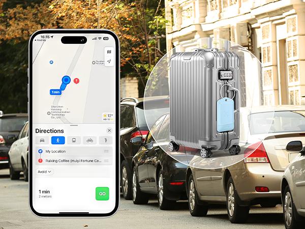 Smart Luggage Tag with Find My(IOS Only), Premium Leather Luggage Tags for Suitcase, Travel Bags, Backpacks, Anti-Lost Suitcase Tag Tracker for Travel with Privacy Name Card, Rechargeable Smart Luggage Tag with Find My(IOS Only), Premium Leather Luggage Tags for Suitcase, Travel Bags, Backpacks, Anti-Lost Suitcase Tag Tracker for Travel with Privacy Name Card, Rechargeable