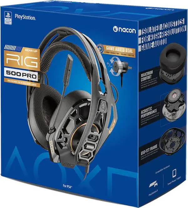 PlayStation 5 Accessory:  Wired Headset - NACON RIG PRO 500:  Officially Licensed by Sony:  Compatible with PC, Switch, PS5, XBOX X|S  [GAMES ACCESSORIES] Playstation 5