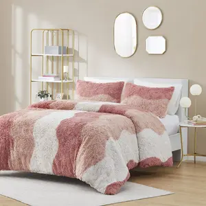 Bedding Set with Comforter and Standard Sham，Soft & Warm Plush Comforter Set
