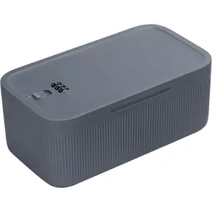 Lockable Storage Box Medicine Lock Box Travel Case, Refrigerator Bin Container for Food Medicines Snacks, Locking Cell Phone Jail Lockbox for Office Home School, Perfect Father Gift (Navy Small)