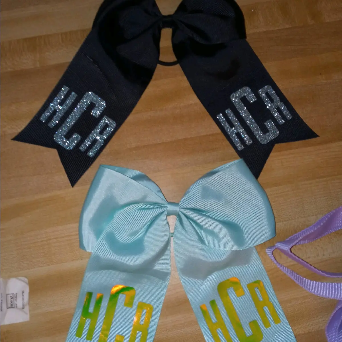 Monogrammed Bows cute trendy hair clip
