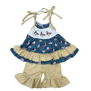 Girl Mallard Outfit Summer Shorts Set Hunting Clothing Girl Summer Outfit
