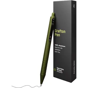 OD Green Grafton Super Matte Full Click Refillable Gel Pen | Durable EDC Writing Tool with Deep Grip | Smooth 0.7mm Ink Flow for Daily Use, Notes, Journaling, and Office Essentials