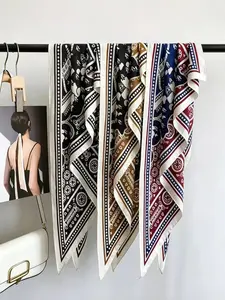 Women's New Fashion Neck Protection Triangle Scarf, Spring 2026 High-End Professional Neck Wrap, Stylish Print Silk Scarf
