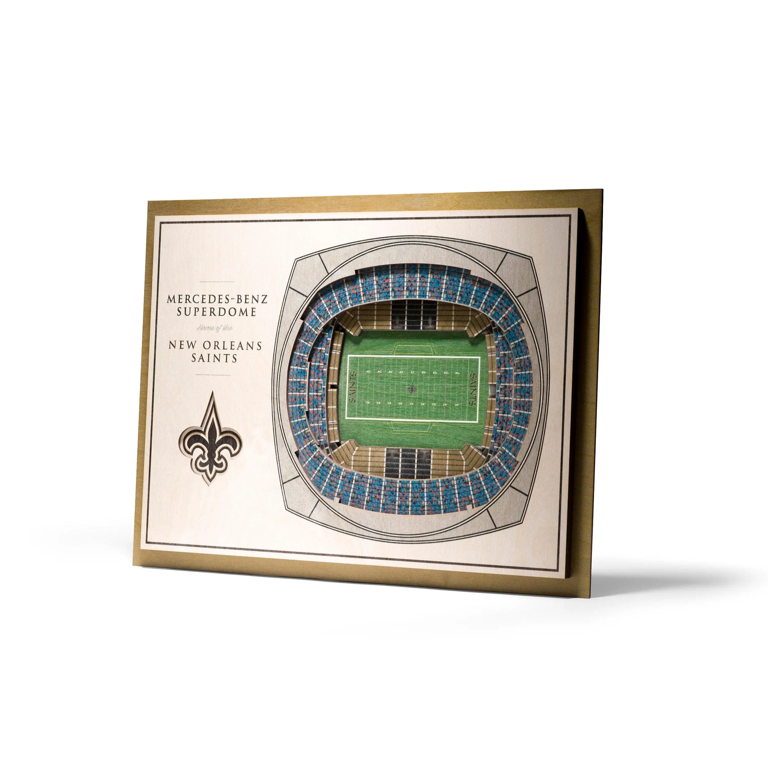New Orleans Saints 5 Layer 3D Stadiumview Wall Art