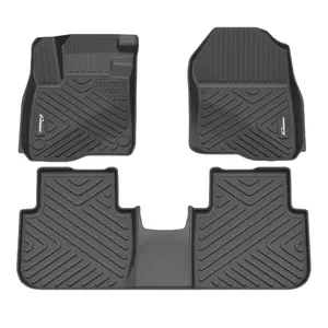 GARVEE Floor Mats Compatible with , TPE All-Weather Guard Custom Fit Floor Liners Includes 1st & 2nd Row, Black