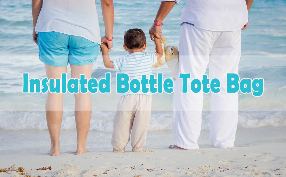 Baby Bottle Cooler Bags, Insulated Bottle Cooler Tote Bags On The Go, Fits 4 Large 8oz Bottles, for Nursing Mom Daycare Travel
