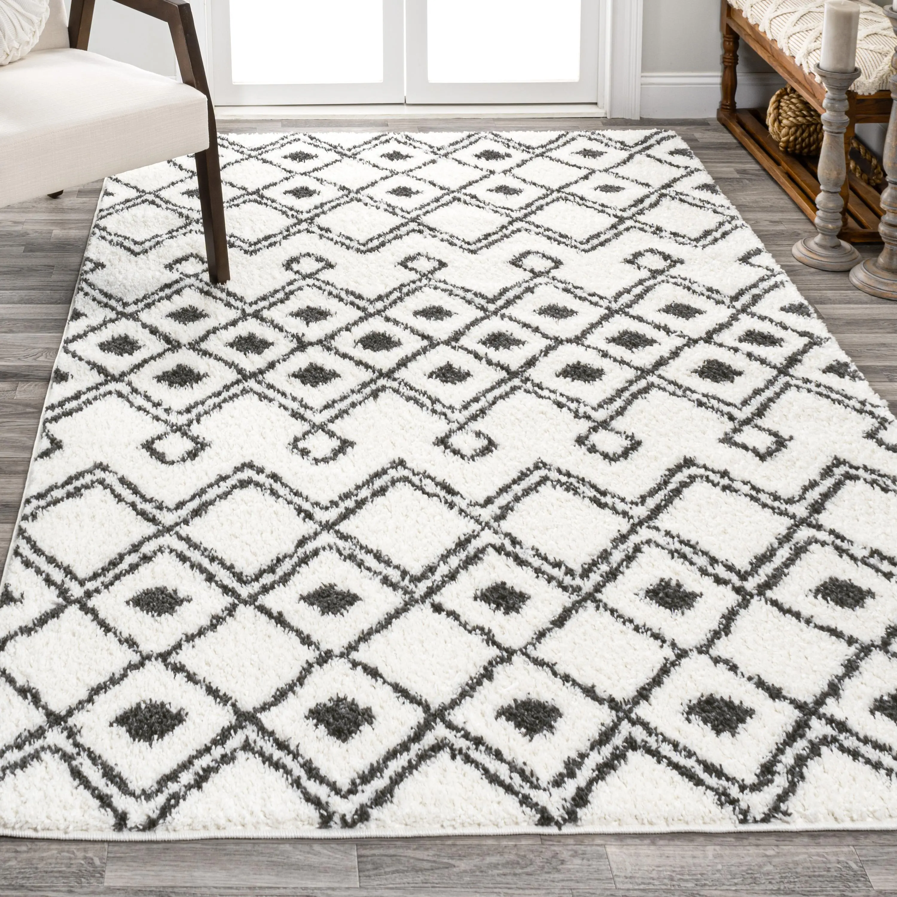 Caimari Moroccan Diamond Shag Area Rug Caimari Moroccan Diamond Shag Area Rug