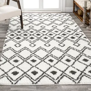 Caimari Moroccan Diamond Shag Area Rug