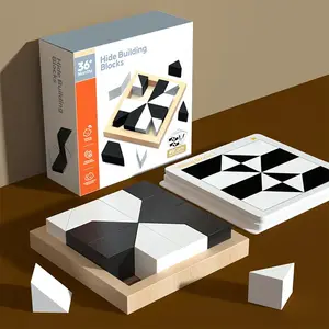 Hidden Blocks Brain Builder - The STEM Puzzle Gift That Builds 3D Thinking Logic & Problem Solving | Made with Safe Water Based Beech Wood | Endless Creative Play for All Ages as the Perfect Educational Gift