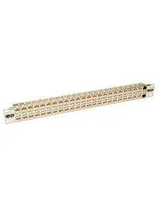 Tripp Lite TRL-N254-048SH6A 1U Rackmount STP Shielded Cat6a FeedThrough Patch Panel RJ45 Ethernet