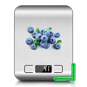 Food Kitchen Scale, Digital Grams and Ounces for Weight Loss, Baking, Cooking, Keto and Meal Prep, LCD Display, Medium, 304 Stainless Steel