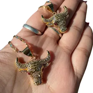 Bull Torito Gold Plated Necklace for Rodeo