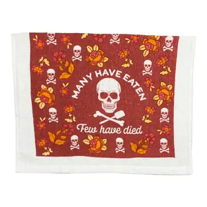 Many Have Eaten Few Have Died Funny Cooking Tea Towel Funny Dish Towels Soft Adsorbent Tea Towel