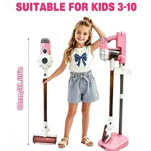 3-In-1 Kids Vacuum Cleaner, Real Suction Power, Role Play Cleaning Toy Set, Suitable for Ages 3+, Boys and Girls, Perfect Gift