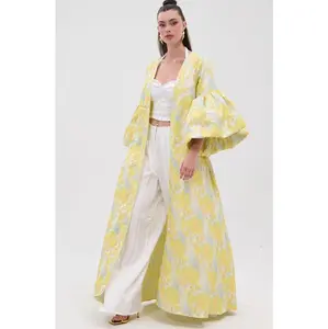 VENICE BROCADE PUFF SLEEVE DUSTER