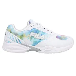 Fila Women's Volley Zone Tie Dye Pickleball Sneakers - Blue, White, Sports & Outdoor Futsal Footwear