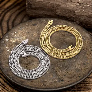 GTHIC Punk Keel Chain Jewelry Buckle Stainless Steel Necklace for Men Statement Jewelry Daily Wear