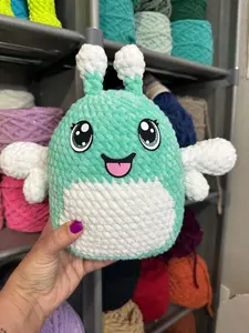 Teal Love Bug Plush - Handmade Cute Bug Stuffed Animal - Whimsical Gift