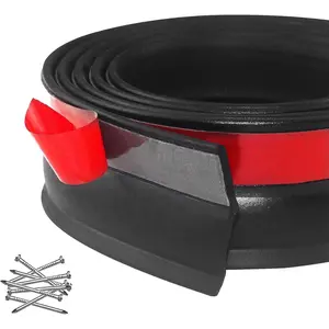 Universal Garage Door Seals Bottom Rubber, Garage Door Rubber Seal Strip Replacement, 20  Weatherproofing Garage Door Weather Stripping with Nails