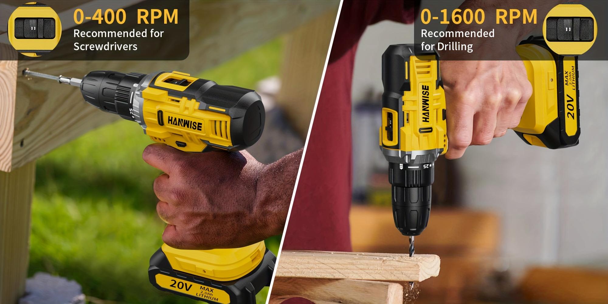 Wireless Lithium Drill Set With 20V/12V Options, Featuring LED Light And 25+1 Adjustable Torque Settings. Essential For Home RepairsAnd DIY Projects, An Excellent Choice As A Gift., Construction Work, Household Maintenance, Power Drill Set.