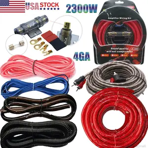 Gauge Car Amplifier Wiring Kit for Up to 2000W Systems|   Includes 15ft Power Wire, & Speaker Cables|   Complete Kit for Universal Car Audio & Subwoofer UpgradeC31EasyWearStudio