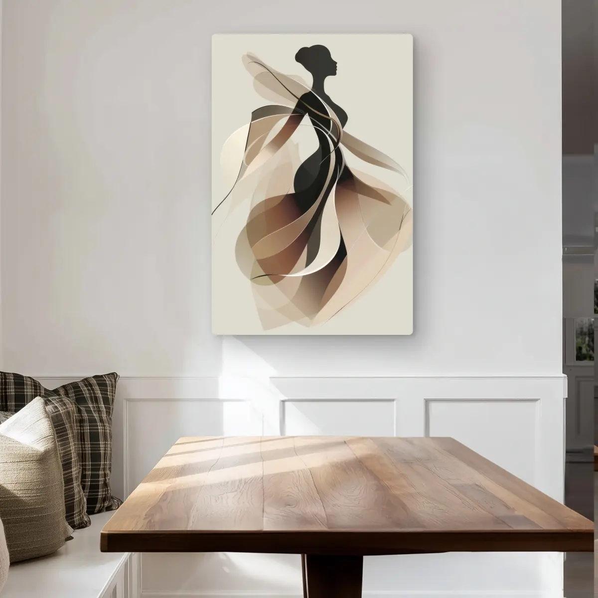 212 MAIN C1MP24367ENO2G 24x36 in. Classy Minimalist Brown Aluminum Metal Print Wall Art - Light Silhouette, Decorative Metallic Print for Bedroom, Elegant Home Decoration, Thoughtful Gift