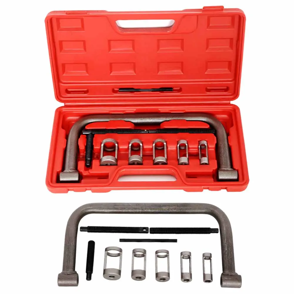 10-Piece Multi-Size Pusher Tool Kit for Engine Work, Dual Use for Cars & Motorcycles, with 5 Adapters, 70/90mm Dual Thread Post & Storage Case